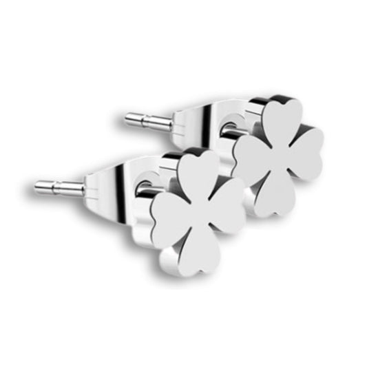 Four Leaf Clover Silver Stud Earrings LIMITED STOCK