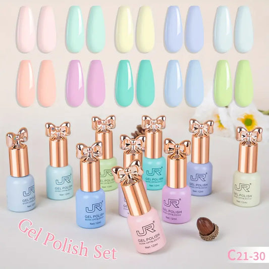 10pcs 12ml JR Gel Nail Polish Set