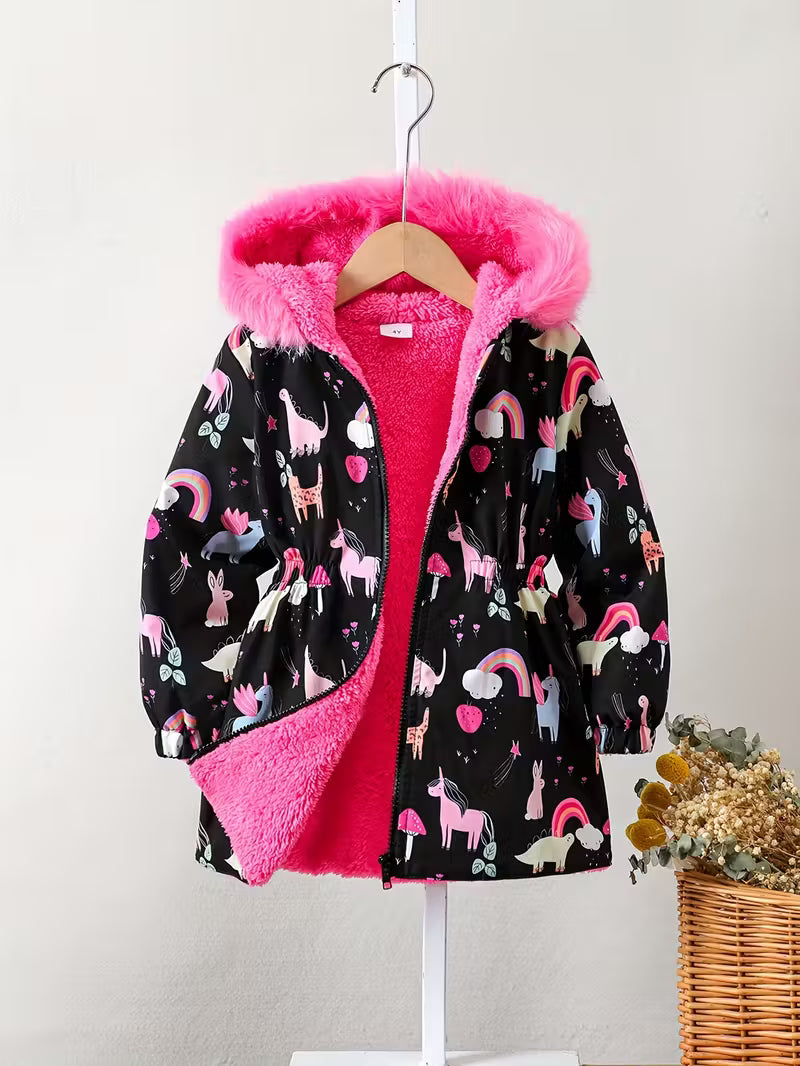 Winter Girls Midi Hooded Parka