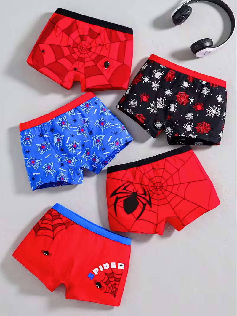5PC Spider-Man Boys Boxers