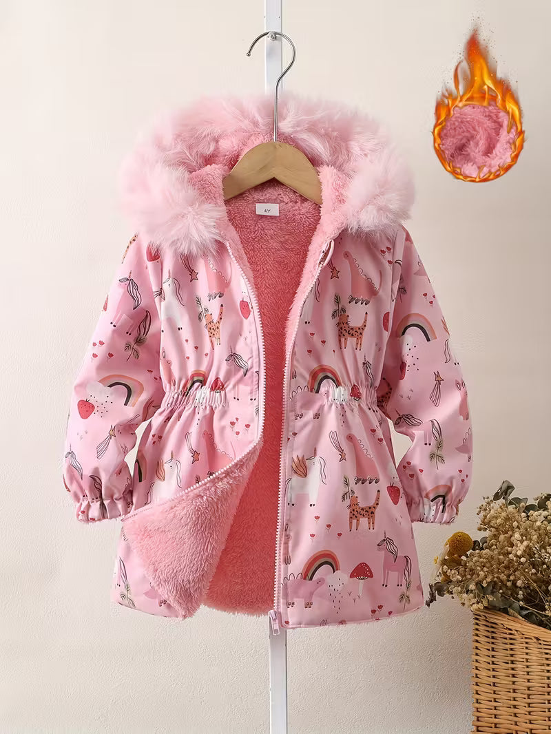 Winter Girls Midi Hooded Parka