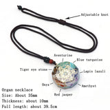 Natural Crystal Set/Orgonite Pendant Necklace