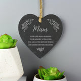 Personalised Memorial Slate Heart