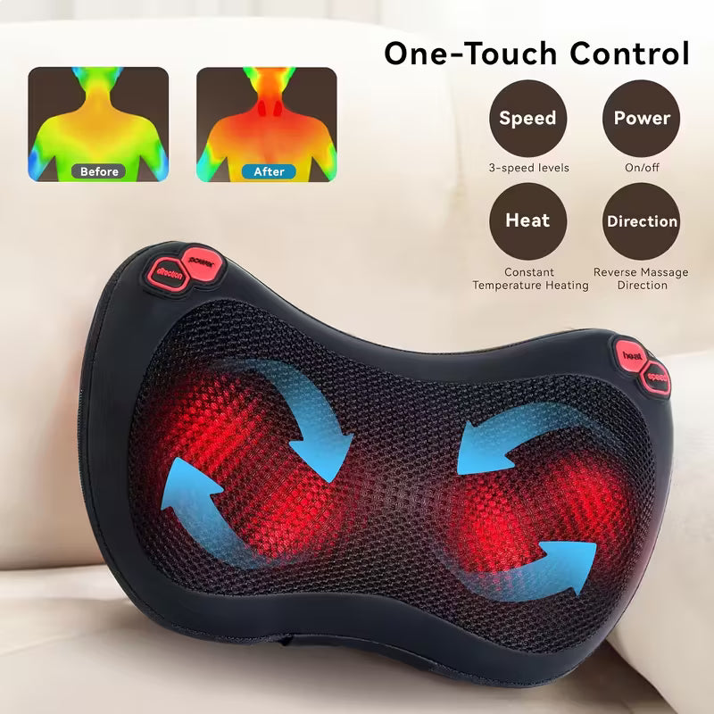Back Massager With Heat, Massage Pillow