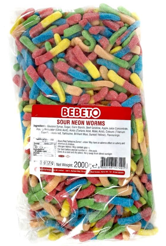 Sour Worms 2 KG Bag