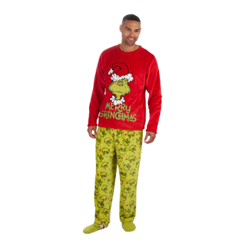 Official 'The Grinch' Mens Plush Fleece Lounge Set PREORDER