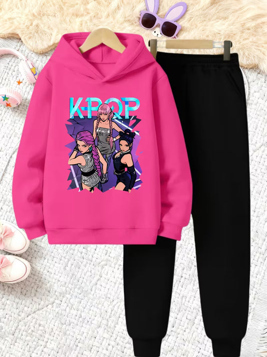 Warm Hooded Sweatshirt and Jogger Pants Set