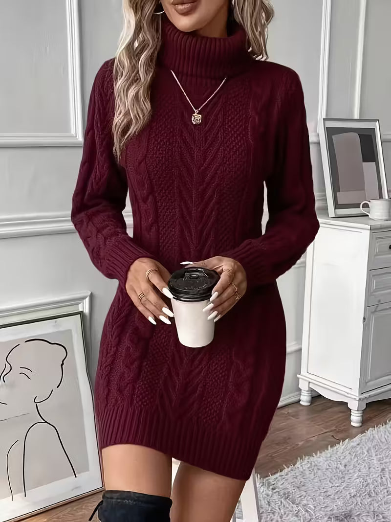 Women's Cable Sweater Dress