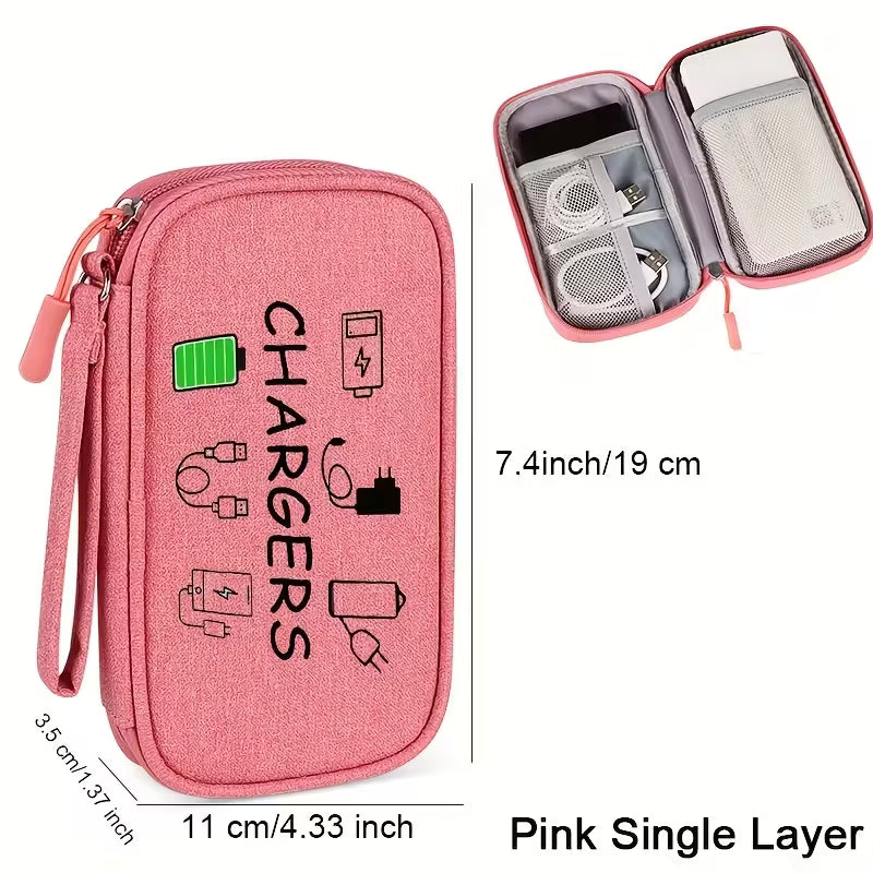 Travel Chargers Storage Bag