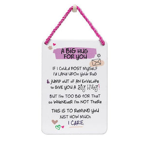 Metal Hanging Plaque - Big Hug