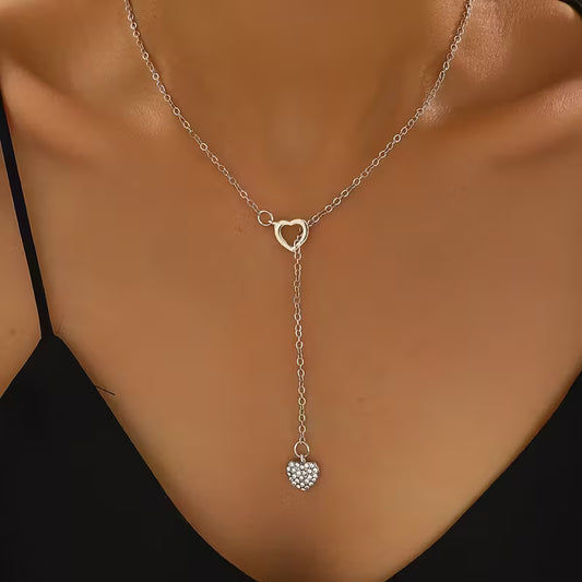 Elegant Rhinestone Heart Pendant