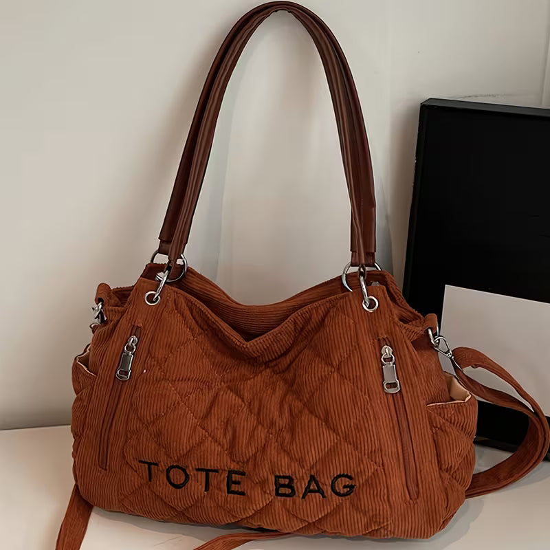 Women's Large Capacity Corduroy Handbag