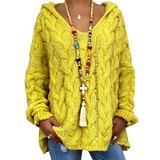 Plus SIze Twist Knitted Hooded Jumper