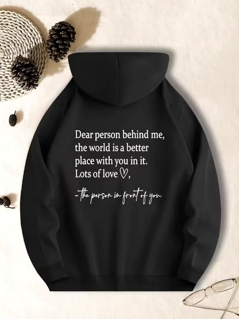 Mens Hooded Sweatshirt with Heartfelt Message
