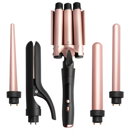 5-in-1 Interchangeable Barrel Hair Curler