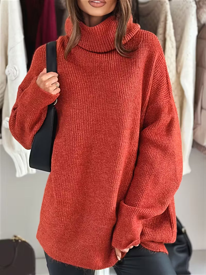 Plus Size Autumn/Winter New Round Neck/Turtleneck Sweater
