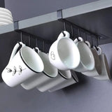 3 X 6 Hook Coffee Cup Mug Holder Black/ White Hooks