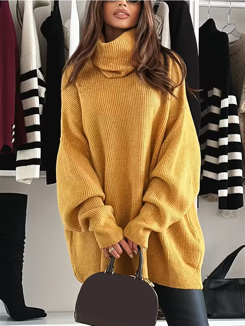 Plus Size Autumn/Winter New Round Neck/Turtleneck Sweater