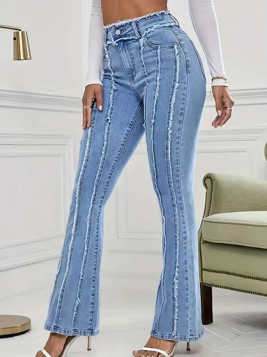 Women'S High-Waisted Straight Leg Jeans