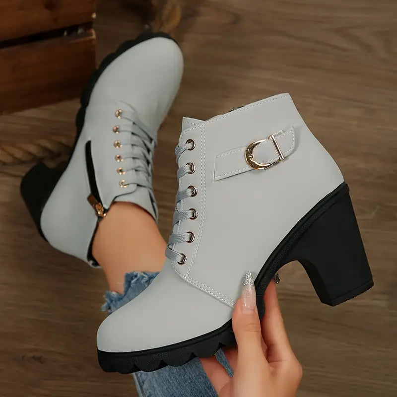 Chunky Platform Heel Boots
