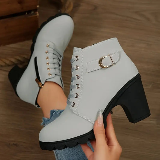 Chunky Platform Heel Boots