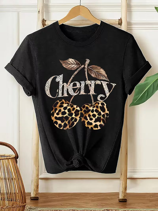 Cherry Graphic Print T-shirt