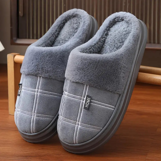 Pair of Winter Warm Men's Oversized Slippers