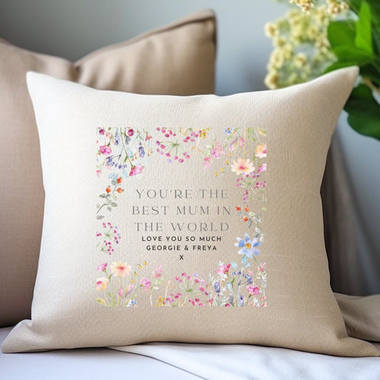 Personalised Best Mum Cushion