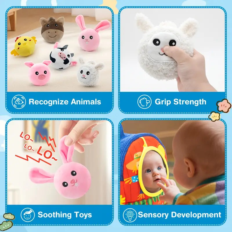 Toddler Toy Farm Animal Doll Set