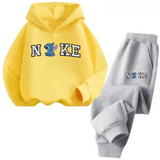 Kids NK Stitch Print 2Pc Pants and Hoodie Set