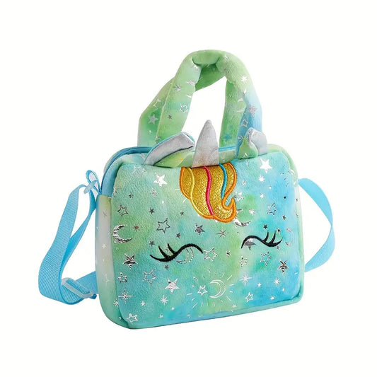Cute Unicorn Corderoy Shoulder Bag