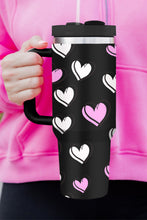 Load image into Gallery viewer, Heart Design Stainless Thermos Cup with Handle