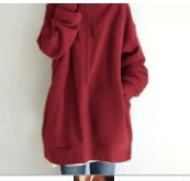 Oversized Loose Hooded Coat Sweatshirt
