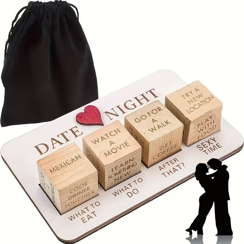 Couple Wooden Dice Game Set