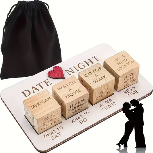 Couple Wooden Dice Game Set