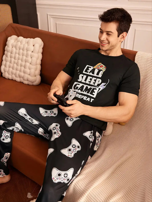 Mens Eat, Sleep, Game, Repeat Pyjamas