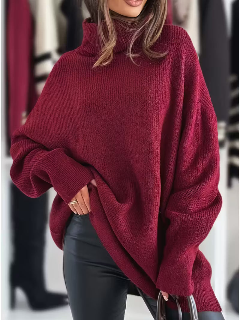 Plus Size Autumn/Winter New Round Neck/Turtleneck Sweater