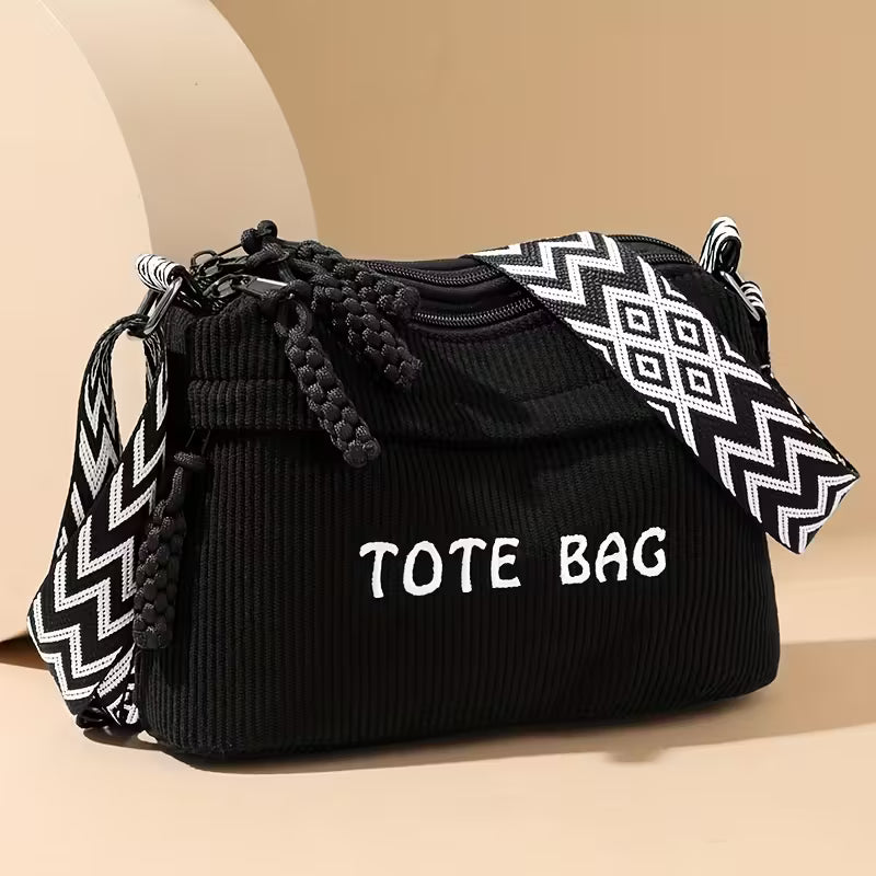Women's Corduroy Tote Bag