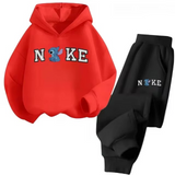 Kids NK Stitch Print 2Pc Pants and Hoodie Set