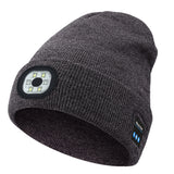 Bluetooth Beanie Unisex Torch Hat Winter Knitted Cap with Headphones