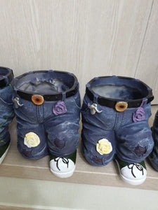 1pc Jeans Pants Shape Flower Pot