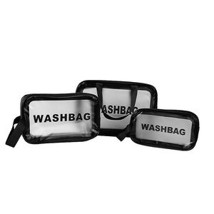 3 Size Clear Travel Wash Bag Set