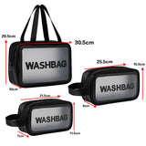 3 Size Clear Travel Wash Bag Set