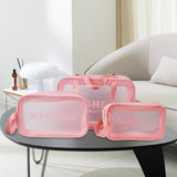 3 Size Clear Travel Wash Bag Set