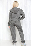 Plus Size Charcoal Oversized Zip Hooded Tracksuit