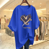 Heart Graphic Heart Loose Fit Cotton Tshirt