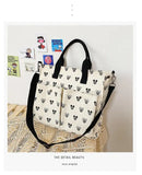 Multi Mickey Print Tote Shoulder Bag