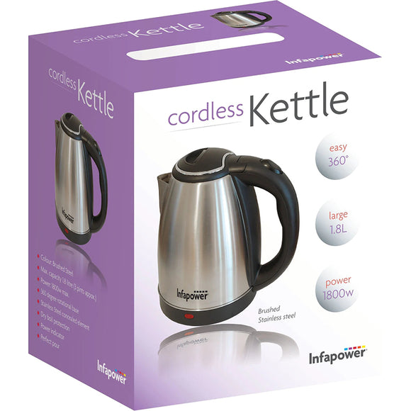 Brushed Stainless Steel Cordless Kettle