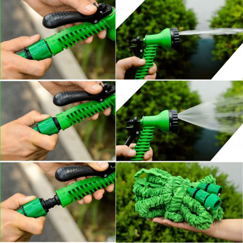 Expandable Magic Hose Pipe Flexible Garden Car Spray Gun for Garden Home Outdoor - 50ft 15m