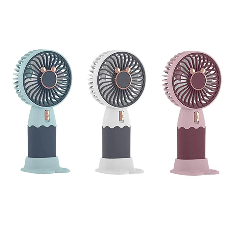 USB Rechargeable Mini Hand Fan with Stand
